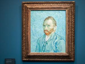 Van Gogh'un Orsay Müzesi'ndeki oto portresi. Paris, Fransa.