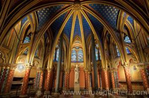 Alt Şapel- Lower Chapel - Sainte Şapeli, Paris, Fransa.