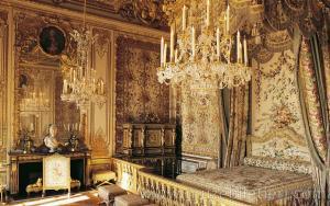Marie Antoinette'nin odası & konağı. Versay Sarayı, Paris, Fransa.