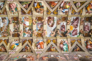 Sistina Şapeli'nin Michelangelo tarafından boyanan tavanı - Vatikan Müzesi