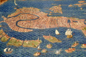 Vatikan Haritalar Galerisi sonunda yer alan panoramik Venedik Haritası
