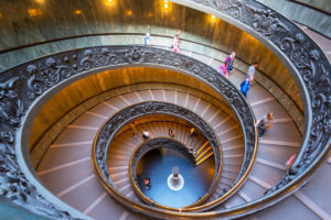 Vatikan Müzesi çıkışındaki Spiral Merdivenler